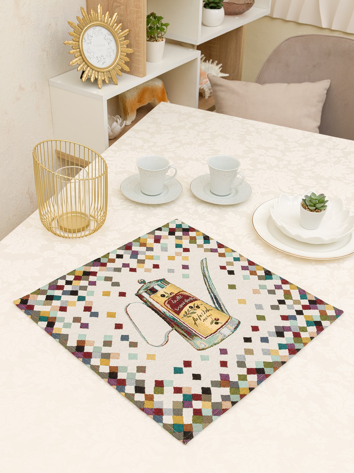 Салфетка гобеленовая декоративная 45х45 см . 99120-45х45
